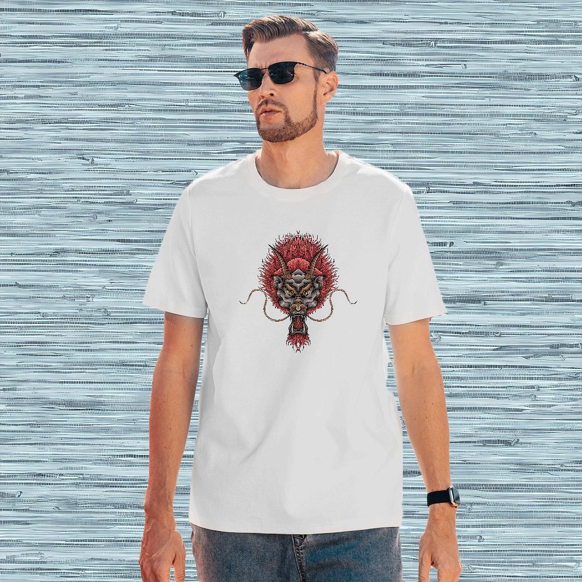2024 DIY Sports Casual Men Tshirts dragon Short Sleeve O-Neck 100% Cotton 230g Man T Shirts Designer Customized Print Top Tees