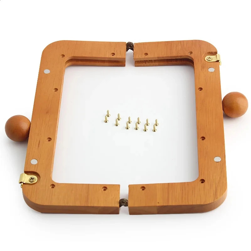 1 piece 20cm wallet frame wooden handbag closed kiss buckle handbag frame lock buckle DIY sewing bag accessories 240821