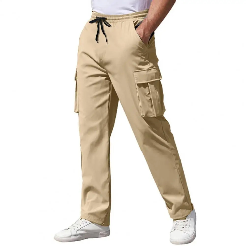Mens Casual Sweatpants Sports Pants Jogging Pants Fashion Running Trousers Loose Long Cargo Pants Large Size 240822