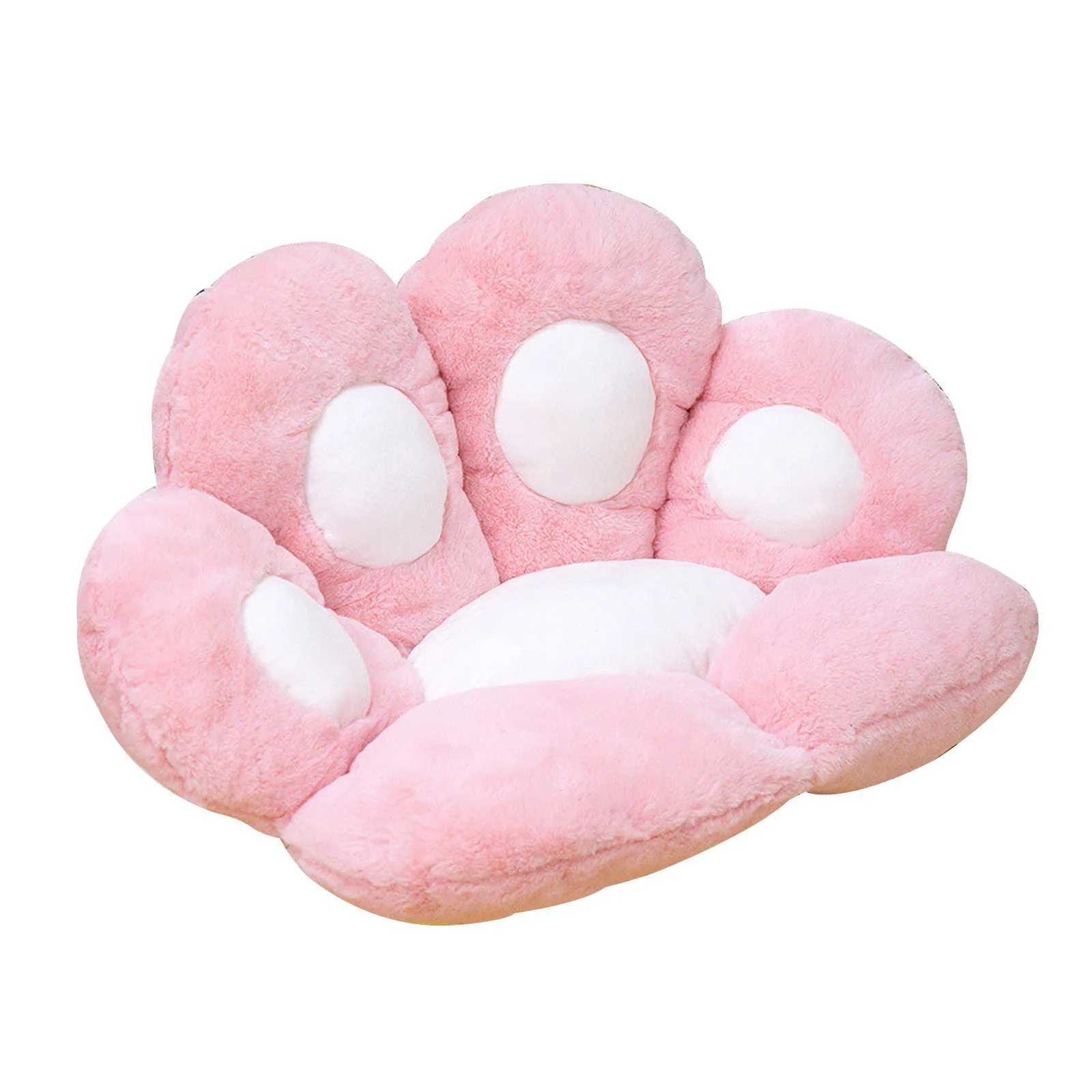 Cute Cat Paw Back Pillows Plush Chair Cushion Plush Seat Cushions for Home Sofa Mat Office Hotel Caf Chair Seat Back CushionXJ240821