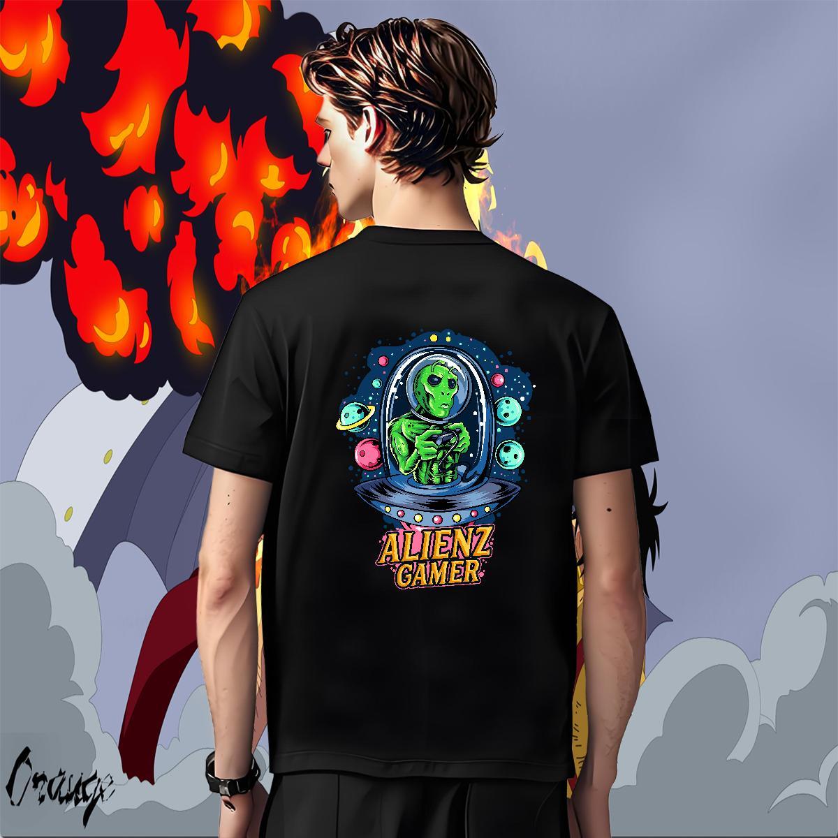 Popular Men Tshirts Street 230g Cotton Oversized 4XL Short Sleeve O-Neck ET Man T Shirts Fashion Casual Tops Tees