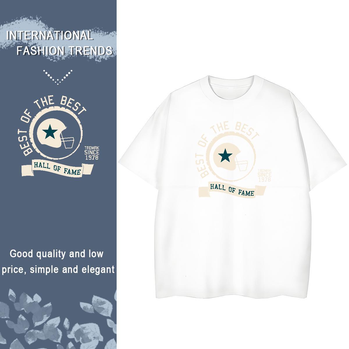 Lady Women Tshirts 230g Pure Cotton letter Sports Street Wear Woman T Shirts O Neck Short Sleeves Customized Print Tees Shirts