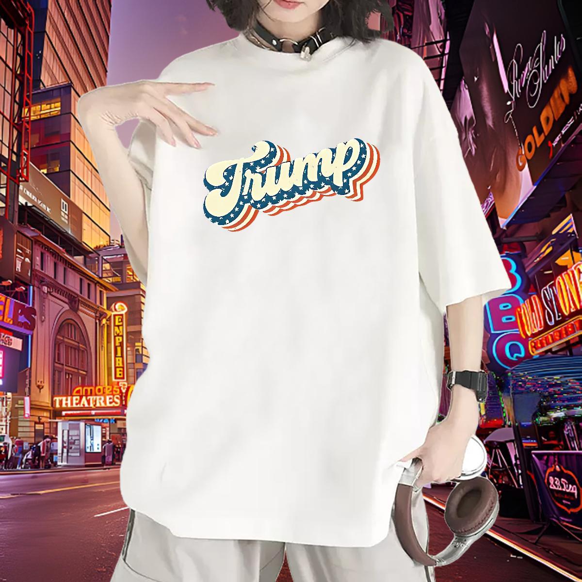 Free Shipping Womens Tshirts 100% Cotton 230g letter Street Wear T-Shirts O-Neck Short Sleeve Cartoon Anime Tops