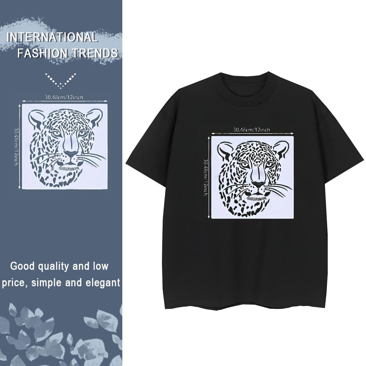 DIY Women T Shirts Breathable Soft 230g Cotton Womens Tshirts Cartoon Print leopard Outdoor Designer Nice Clothes Shirt