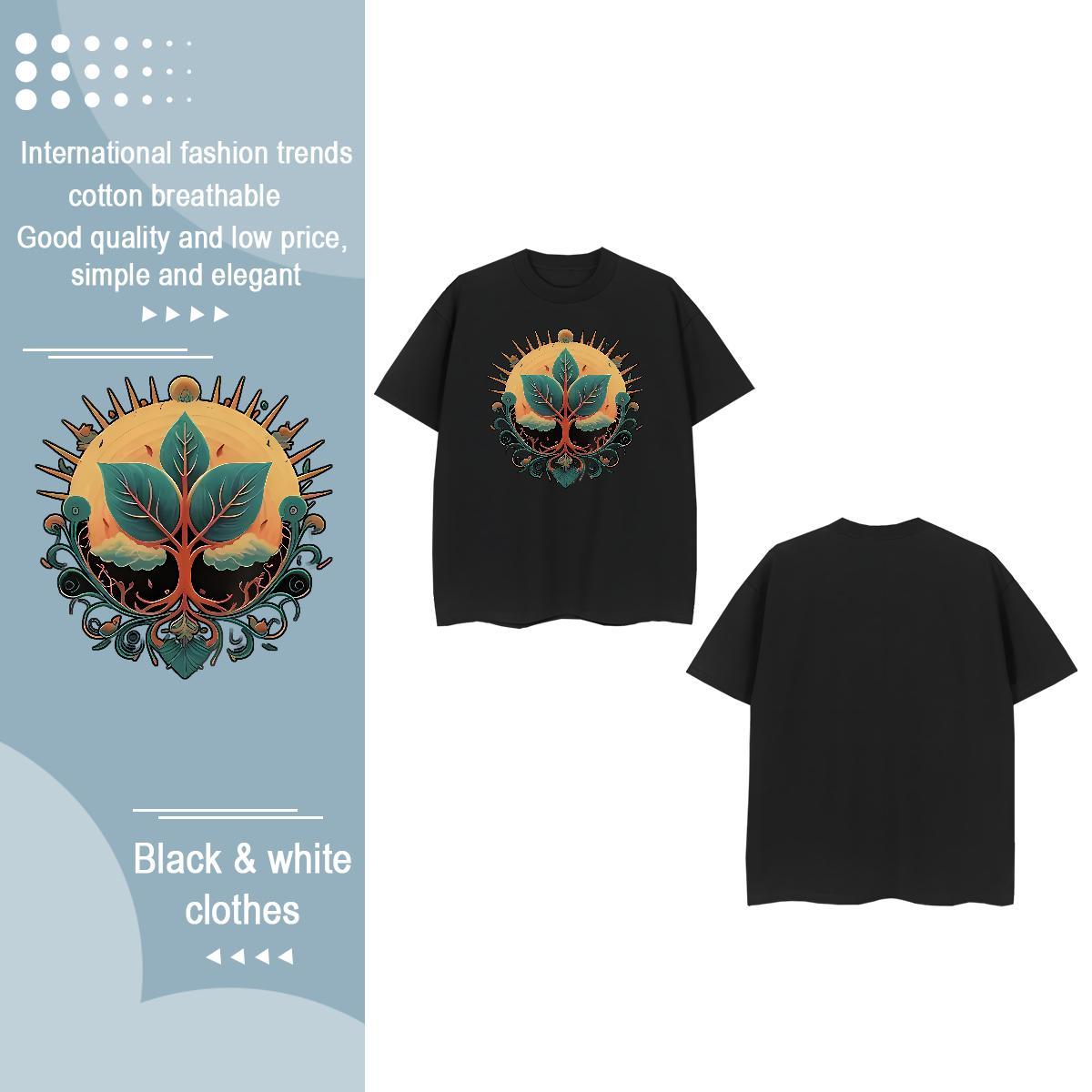 2024 Casual T Shirt For Woman Breathable Short Sleeve 230g Pure Cotton Lady T shirt Graphic tree Sports Street Wear 5A Tees Shirts