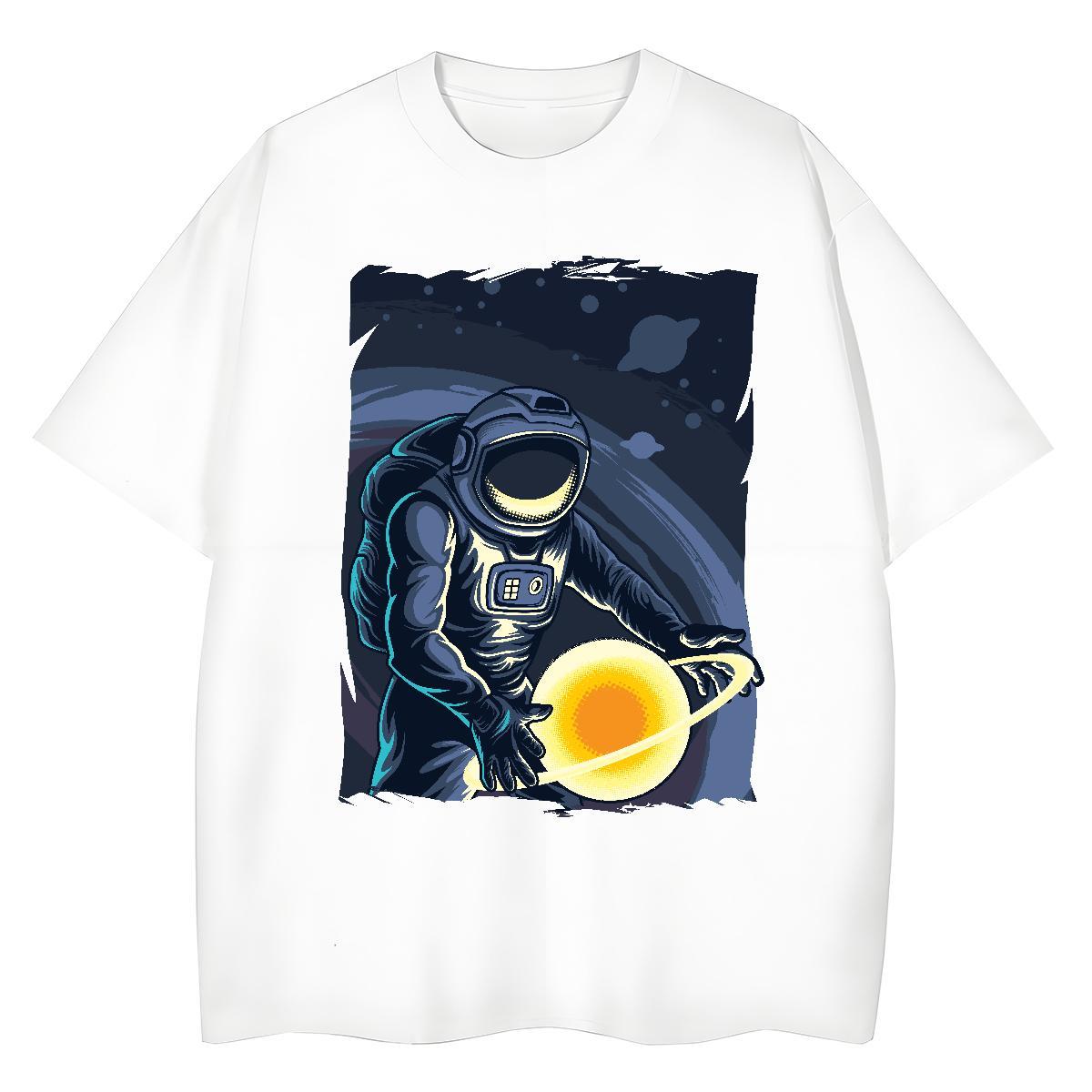 Wholesale Tshirt for Man Woman 230g 100% Cotton universe Hip Hop T Shirts Women Breathable Crew Neck Customized Top Shirts