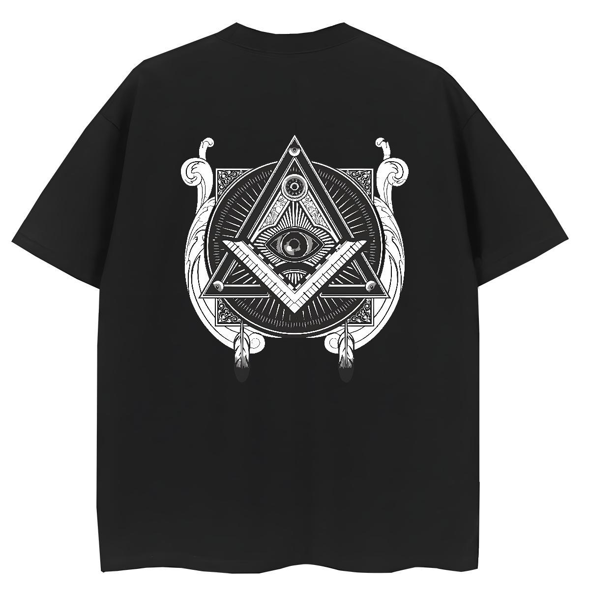 TOP Quality Womens T Shirts 100% Cotton 230g Crew Neck Breathable Street Casual eye of the devil Women Tshirts Unisex Custom Printing Clothes Shirt