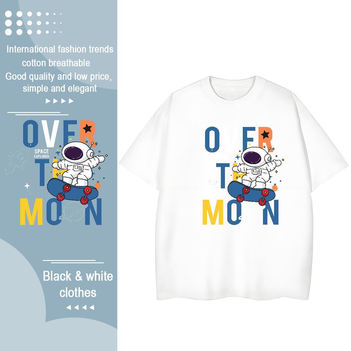Nice Women Tshirts 230g 100% Cotton universe Outdoor T Shirt For Woman Round Neck Short Sleeve Plus Size Custom Clothes