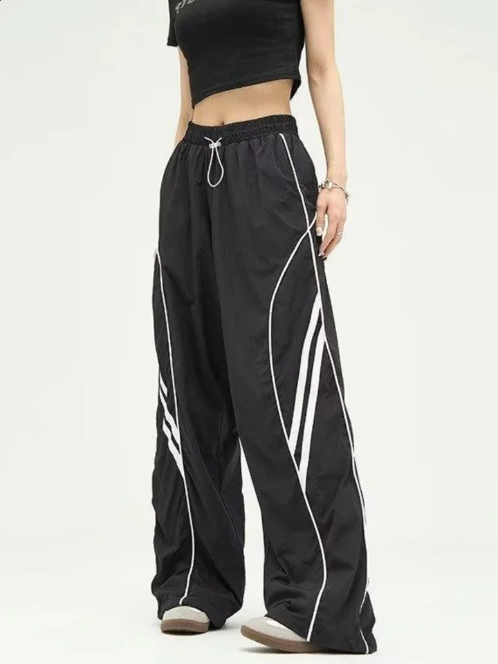 Blending Style and Comfort All-Season Long-Length Y2K Sports Sweatpants with Convenient Pockets Elastic Waist - Perfect for Da 240821