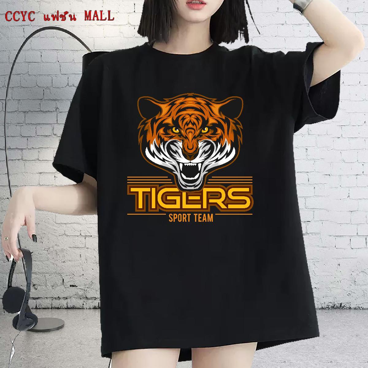 Brand T Shirt For Woman O-Neck Short Sleeve 230g 100% Cotton Woman Tshirt DIY Printed tiger Street Casual Wholesale Clothes Shirt