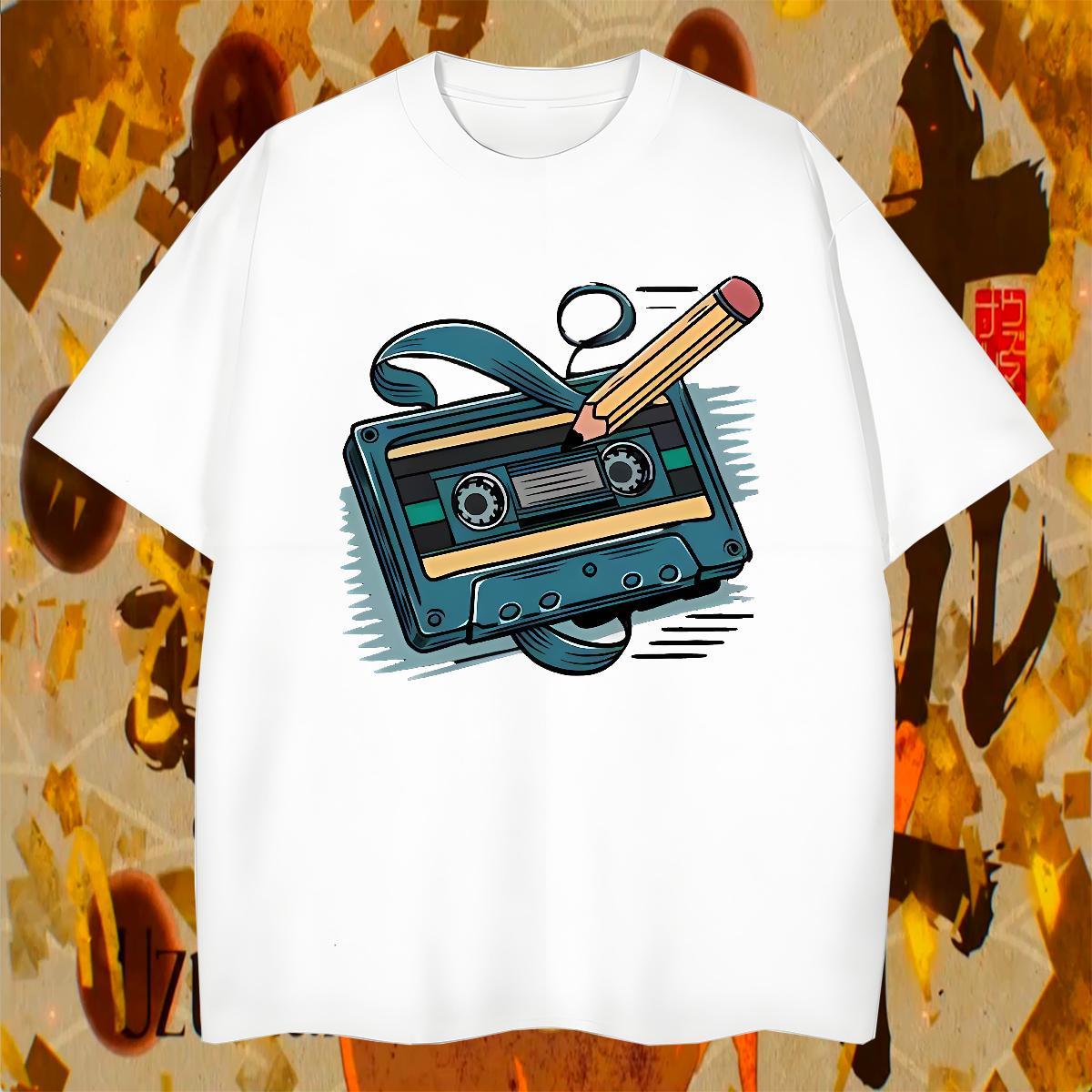 Cool Tshirt for Man Woman Spring Summer 230g 100% Cotton Oversized 4XL Breathable radio Men T Shirts Customized Tees Shirts