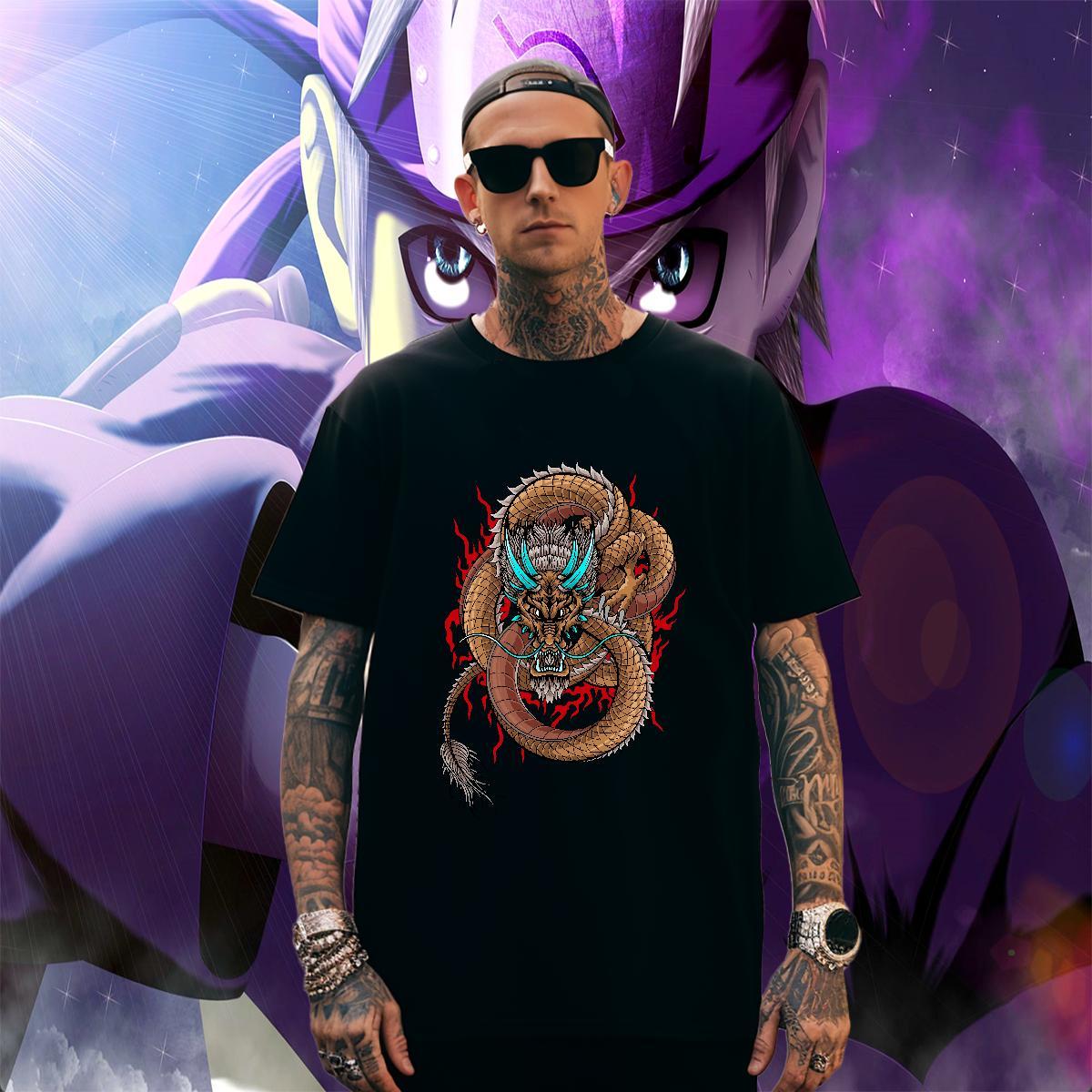 Popular dragon Men T Shirts Casual Daily Wear Men Tops Tees 230g Pure Cotton Fashion Design O Neck Short Sleeves Oversized Top Tees