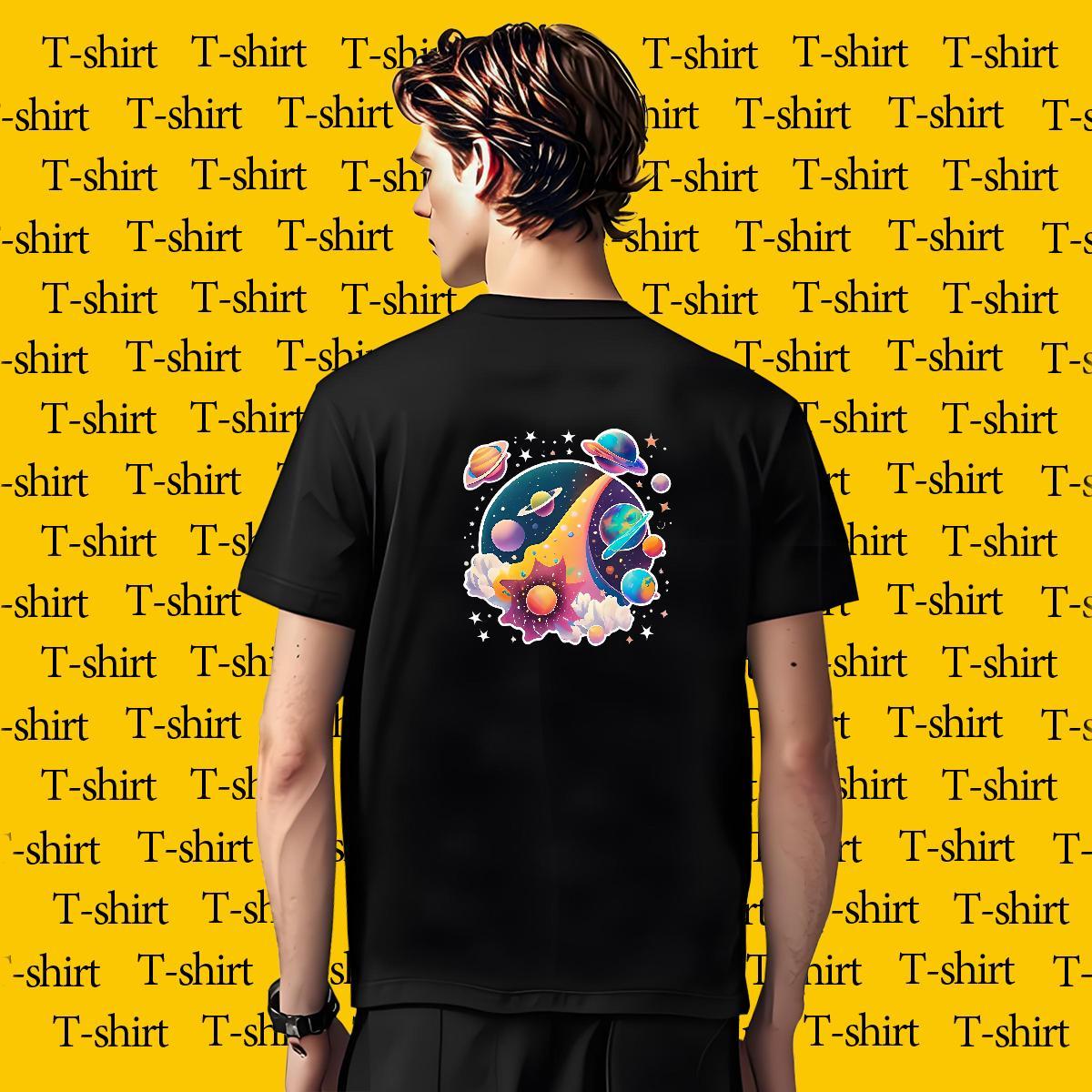 Comfortable Mens Tshirts Street Wear 100% Cotton 230g Custom Anime Crew Neck star T Shirts Men Fashion Tees Shirts