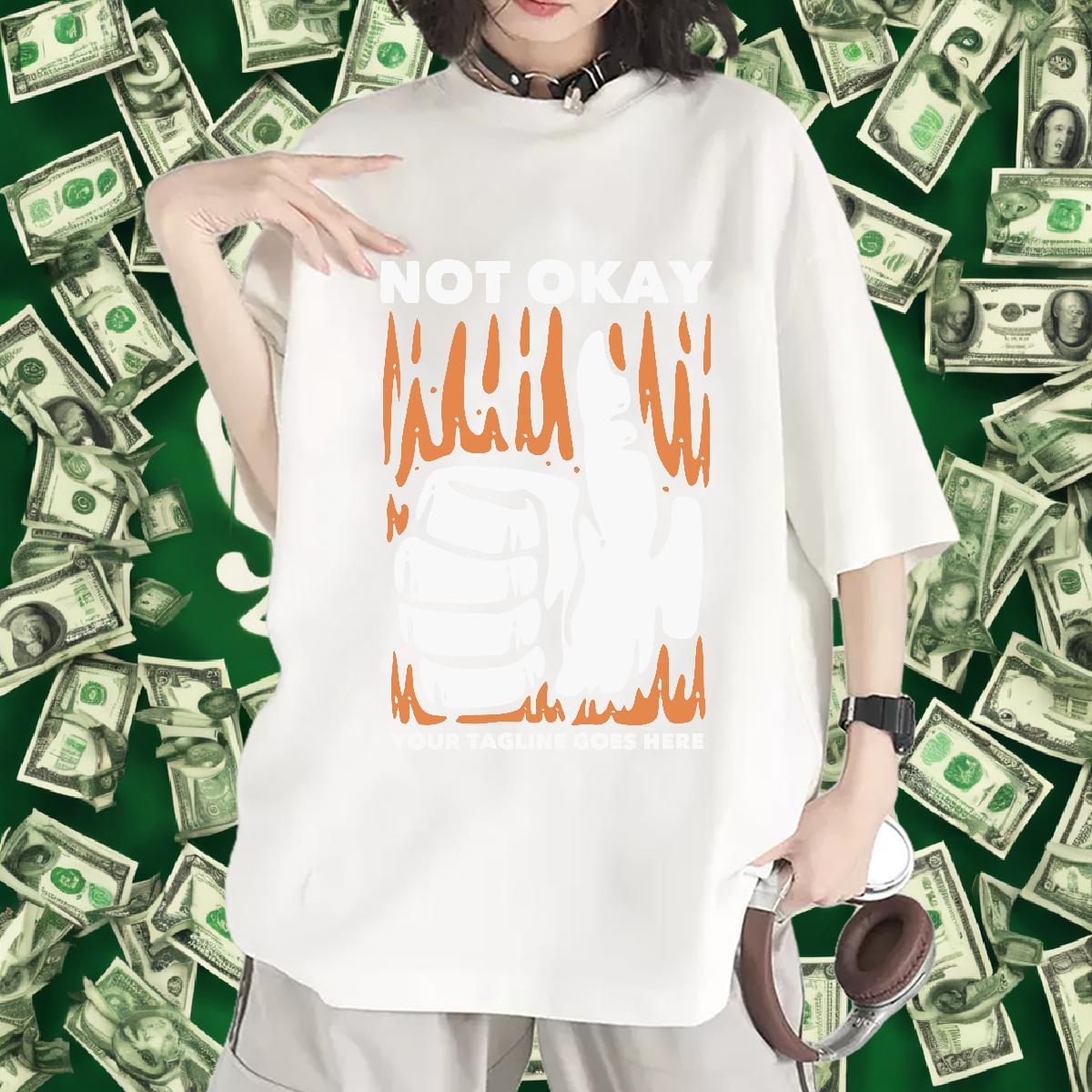 Designer Woman Tshirt 100% Cotton 230g hand Home Outdoor T-Shirts Breathable White Plus Size Tee Shirt