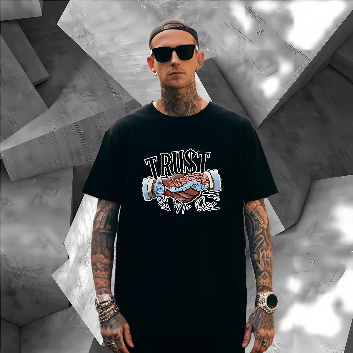 Loose Fit snake Man T Shirts Street wear Hip Hop Tshirt for Man Woman 230g 100% Cotton Classic Casual Pure Cotton Oversized Polos