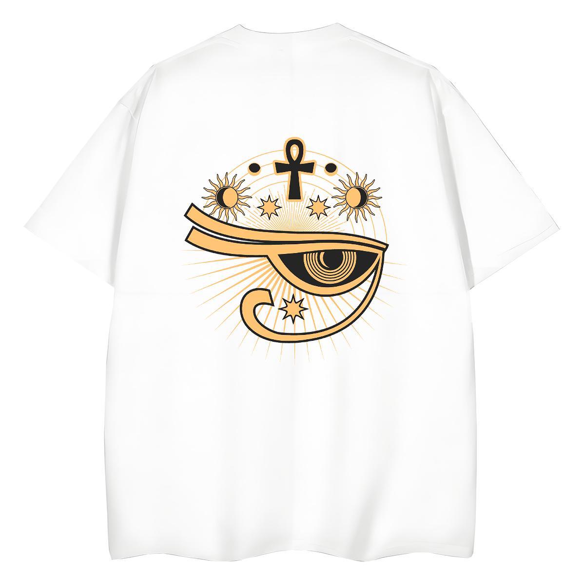 2024 DIY T-Shirts 230g Pure Cotton Breathable Spring Summer eyes Tshirt for Man Woman Loose Custom Printed Tops Shirt