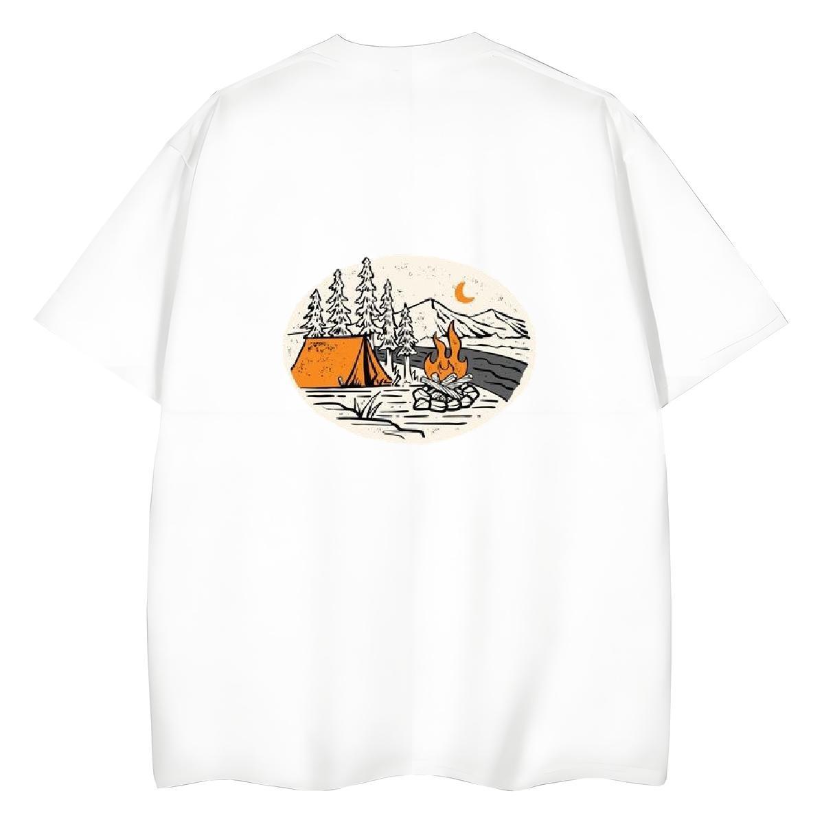High Quality Tshirts Home Outdoor 230g Cotton Custom Printing Crew Neck Breathable mountains Man T Shirts DIY Customized Tops Shirt