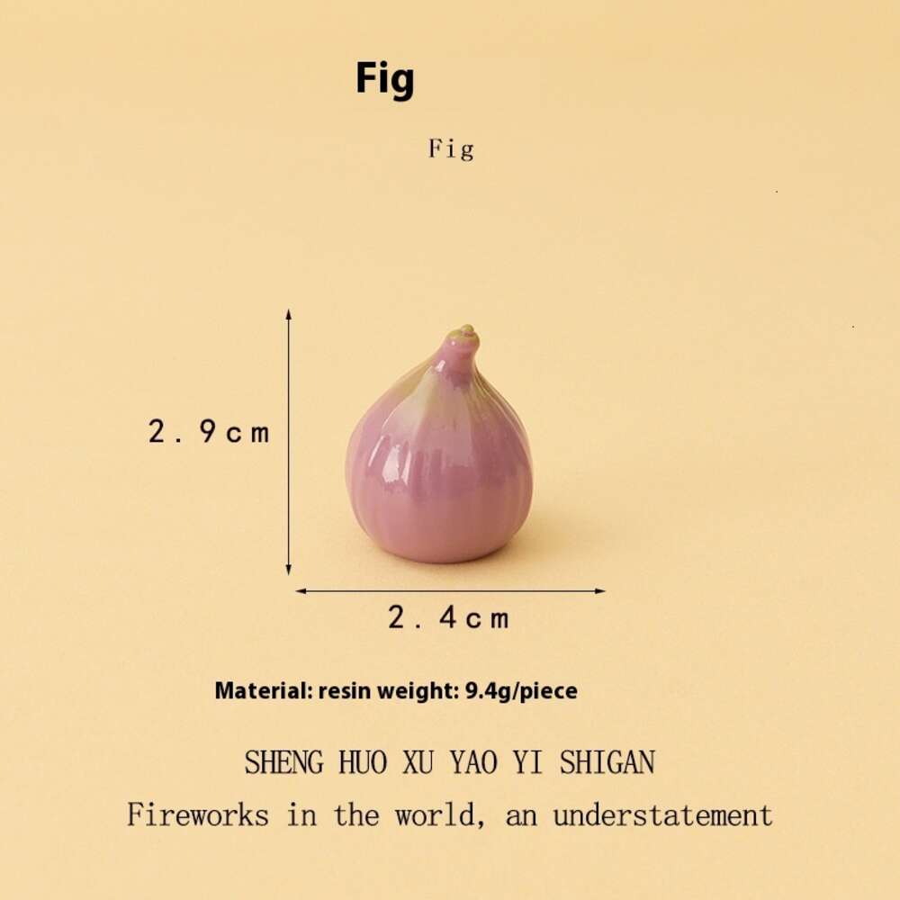 Elegant Artisanal Fig & Loquat Decorative Items for Handcrafted Accessory Enhancements - Unique Mini Ornament Set