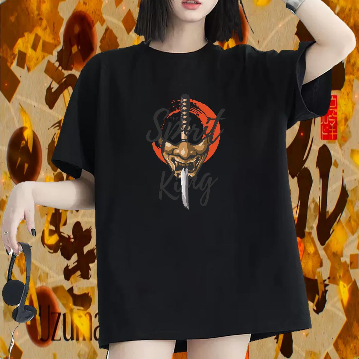Designer Nice Woman Tshirt 230g 100% Cotton Half of the face Beach Woman T Shirts Breathable Short Sleeve Customized Print Tops