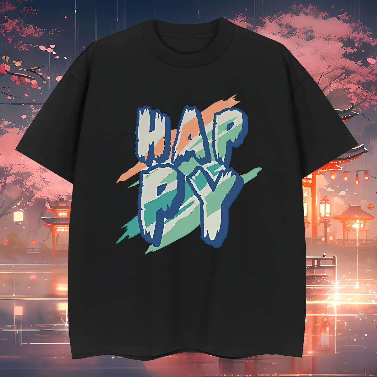Factory Direct Home Outdoor Couples T Shirts happy Breathable Crew Neck 100% Cotton 230g T-Shirts for Men Cool Design Oversized Clothings