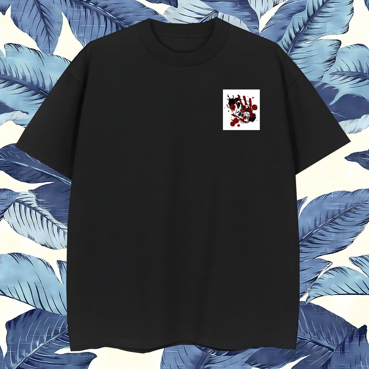 Fashion Designer Anime Printing Street Tshirt for Man Woman scary Breathable Crew Neck 230g Cotton Man T Shirts Classic Custom Printed Top Tees