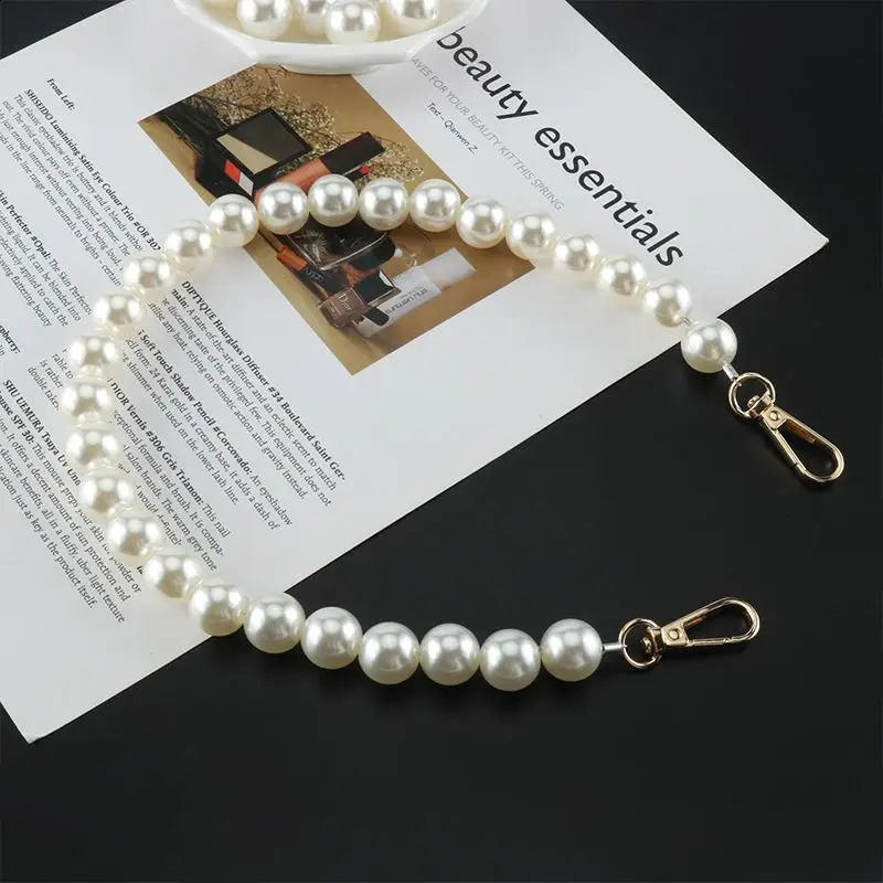 Hardware Pearl Crossbody Bags 30cm-60cm Length Handles For Diy Bags Clothes Accessories Decorative Fashion Pearl Bags Chain 240821