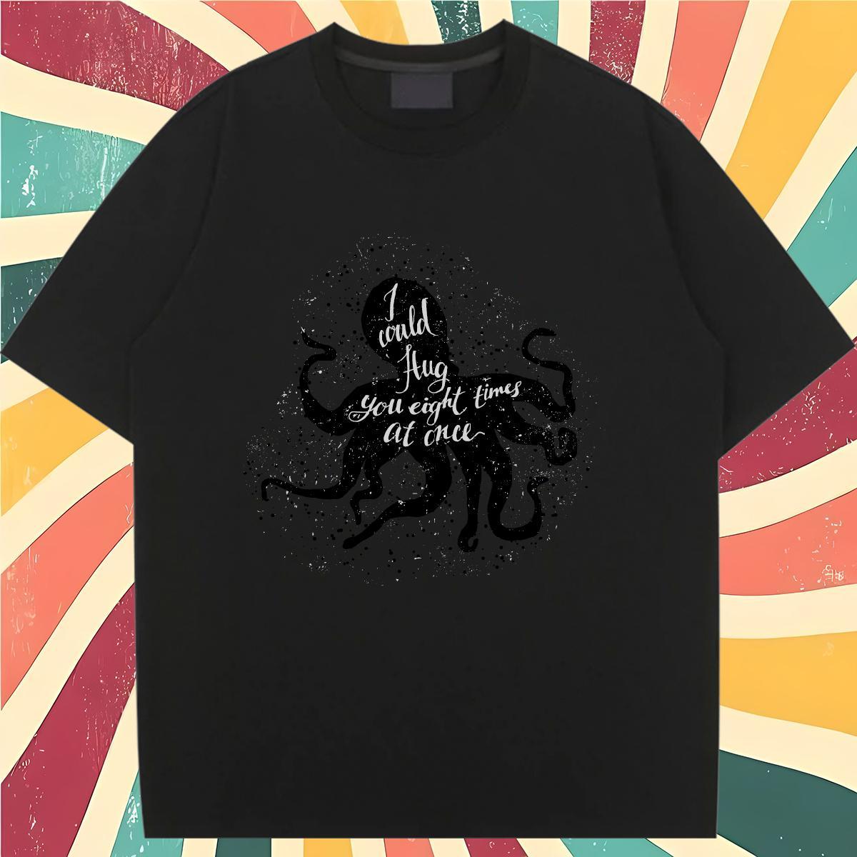 2024 Designer T-Shirts for Women Crew Neck Breathable 100% Cotton 230g Lady T shirt Cartoon Anime octopus High Street Hip Hop Brand Clothes