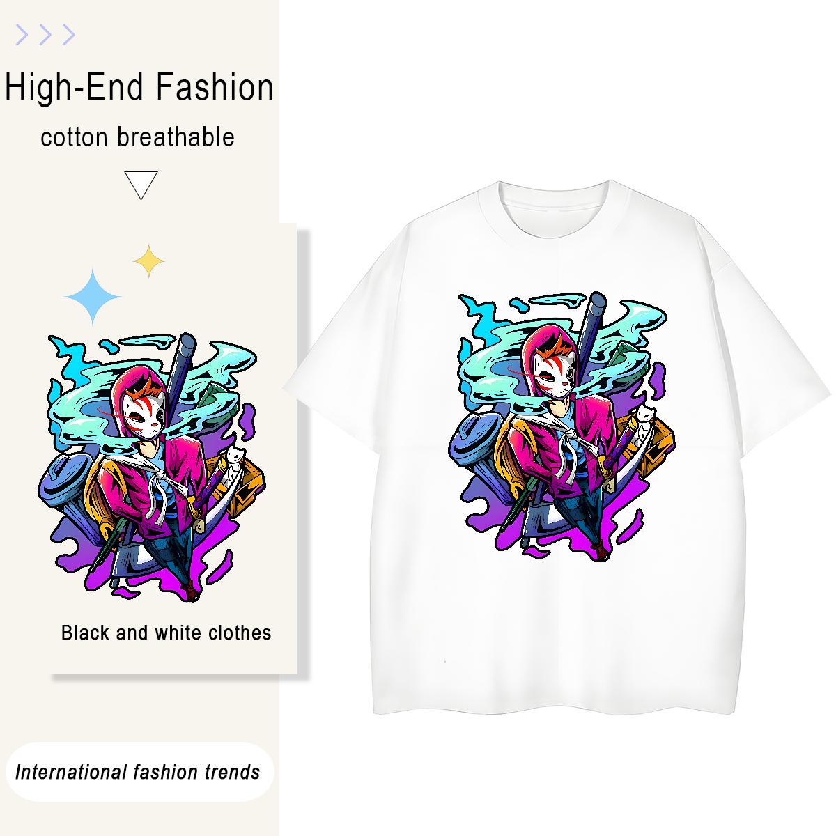 Popular Womens Tshirts 230g Cotton cartoon Home Outdoor Womens T Shirts Comfortable Custom Print Plus Size Top Tees