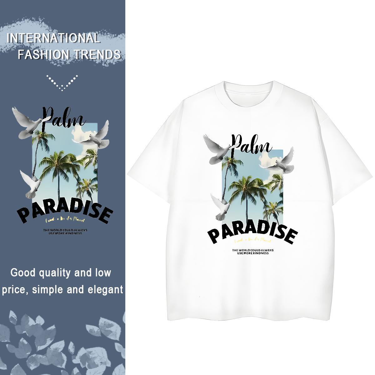 DIY T Shirts Women Breathable Crew Neck 100% Cotton 230g Women Tshirts Custom Print Plus Size tree Sports Street Wear Soft Tees