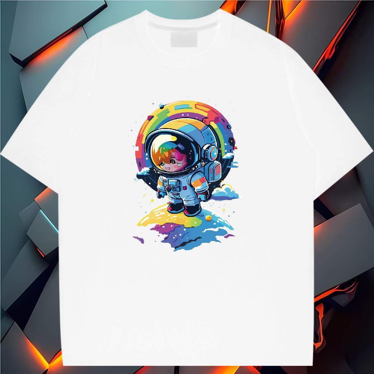 Soft Woman Tshirt 230g 100% Cotton universe Street T Shirts Women Breathable Anime Clothes