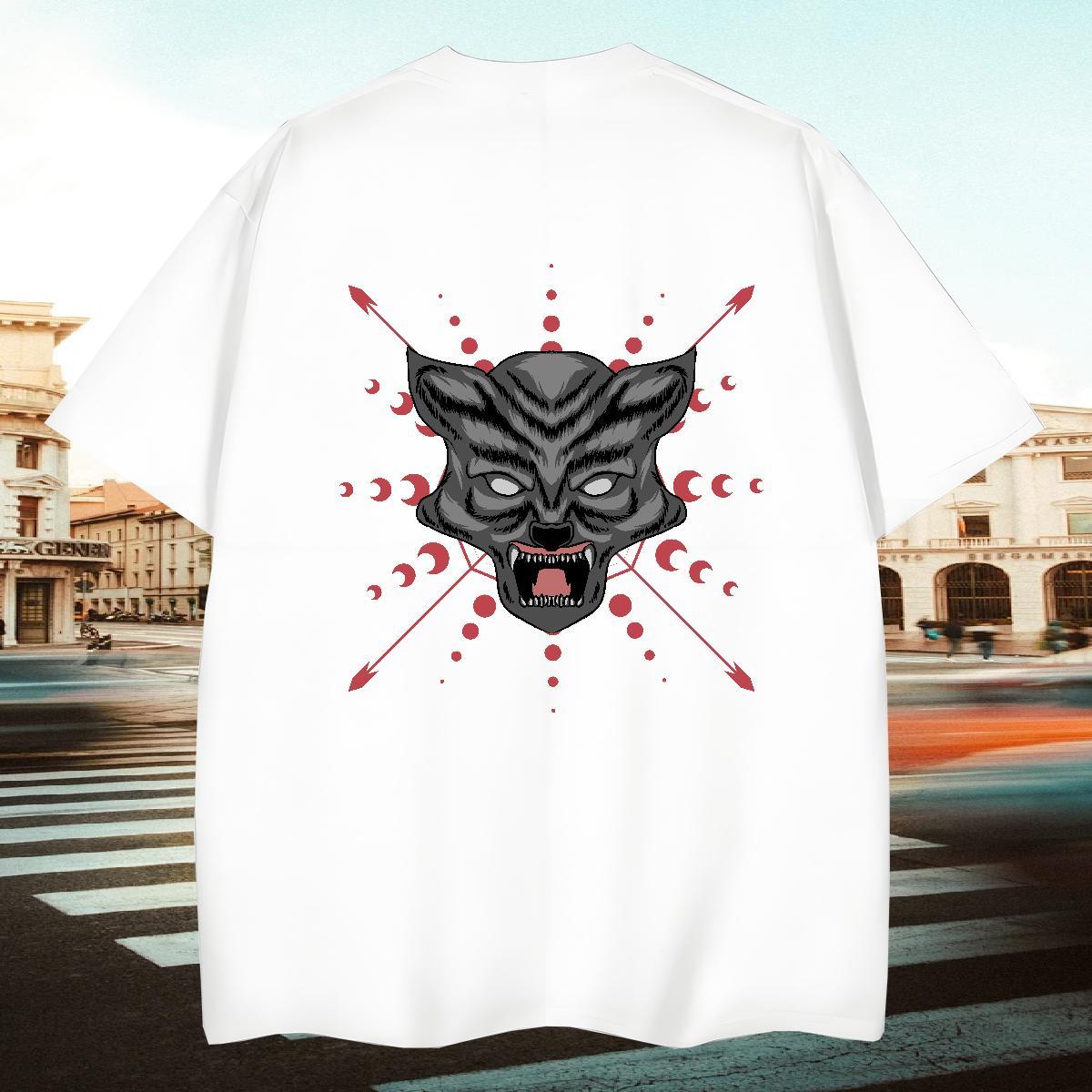 Loose Fit Couples T Shirts Summer Casual 230g Cotton White Plus Size Breathable Short Sleeve ET T-Shirts Factory Direct Tee Shirt