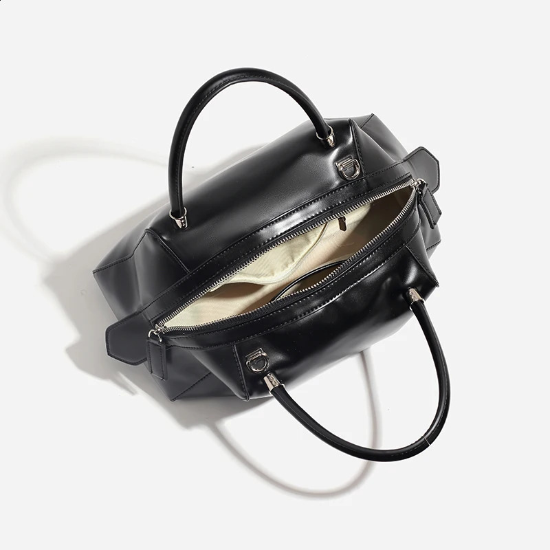 Boston womens bowling bag y ner handbag and wallet PU leather retro swing shoulder cross body 240822