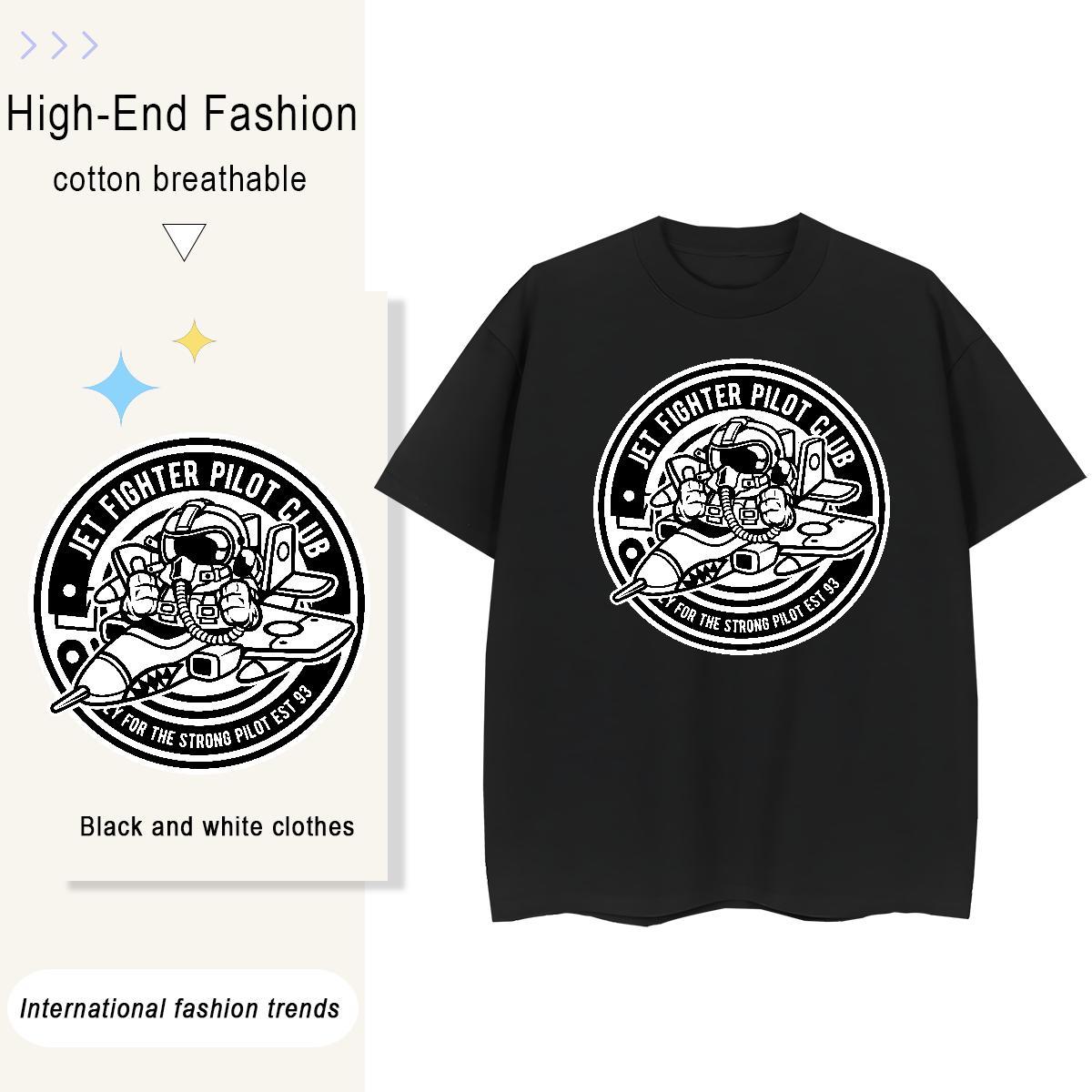 High quality Couples T Shirts 230g Pure Cotton universe Outdoor Womens T Shirts Breathable Short Sleeve Floral Print Tees