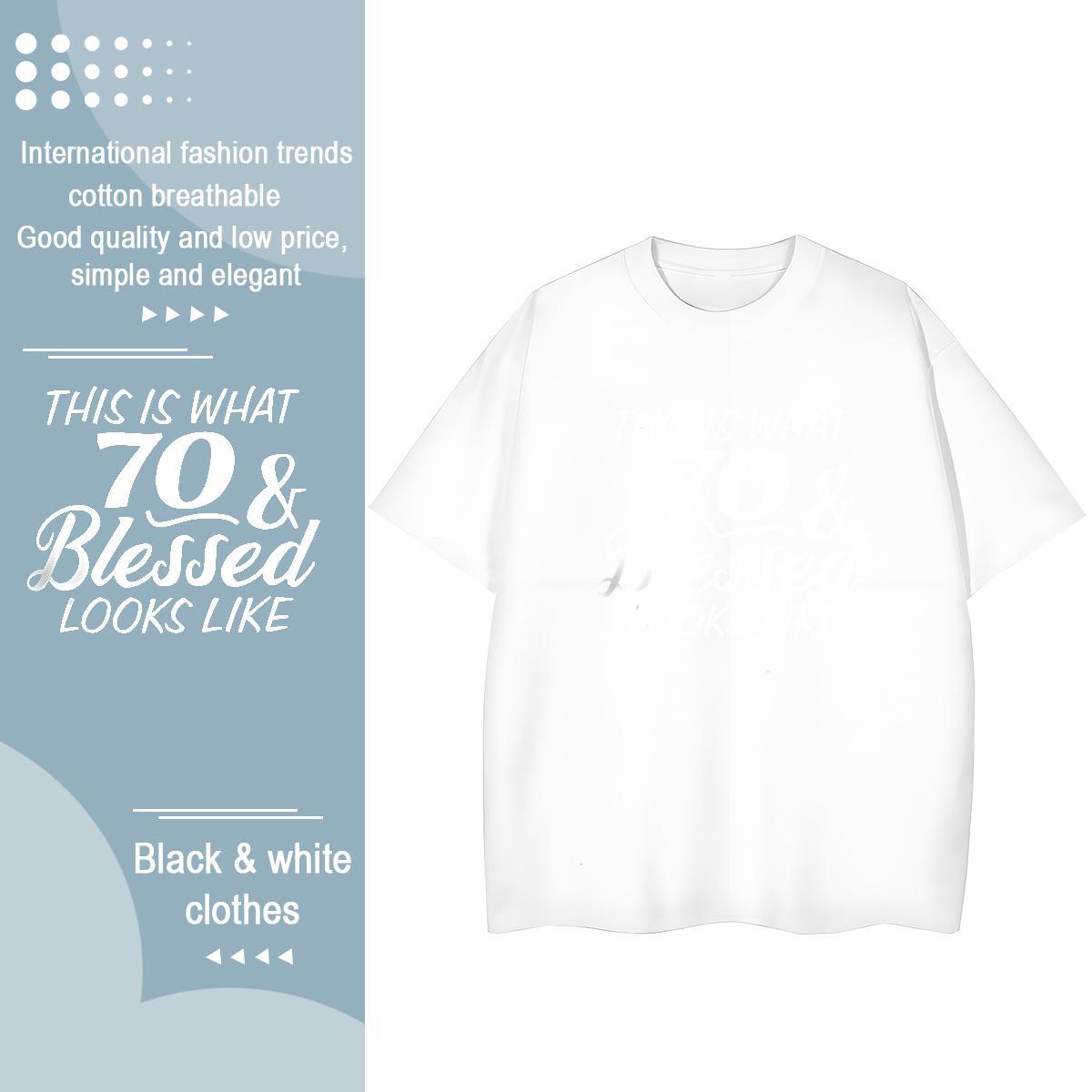 Wholesale Women Tshirts 100% Cotton 230g letter Street Wear T-Shirts Round Neck Short Sleeve DIY Printed Clothes