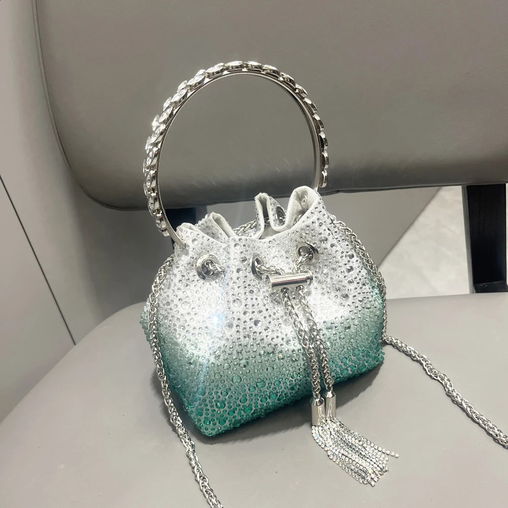 Handle Rhine Stone Evening Clutch Bag Wallet and Handbag Designer Shoulder Shining Crystal 240822 32c9 4