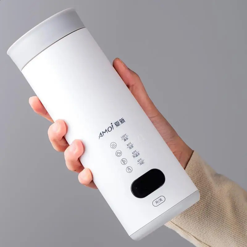 400ml Baby Milk Warmer LED Portable Water Botlle Travel Milk Tea Thermal Heater Kettle Baby Bottle Warmer 240812