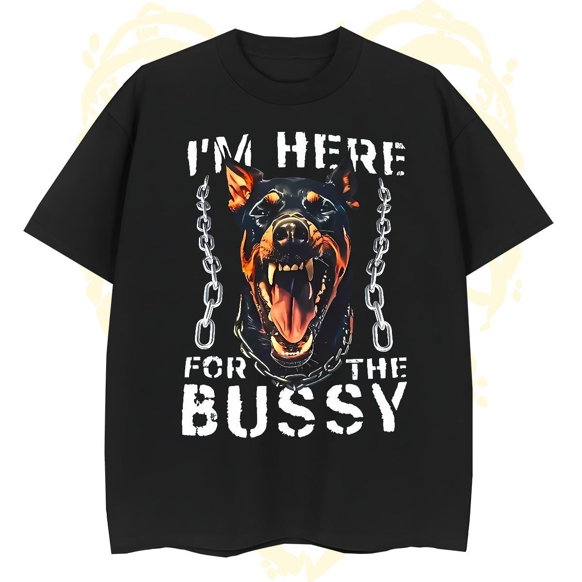 Soft T Shirt For Man dog Breathable High Street Hip Hop Graphic 230g Pure Cotton Men Tees New Designer Clothes