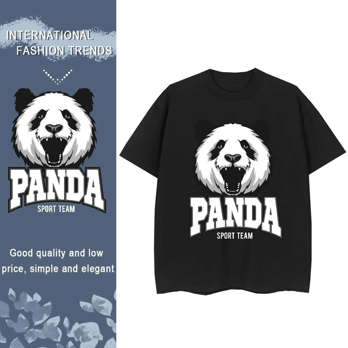 New Arrival Woman T Shirts Crew Neck 230g Pure Cotton Womens Tshirts Custom Print Oversized panda Street Wear Wholesale Tops Shirt