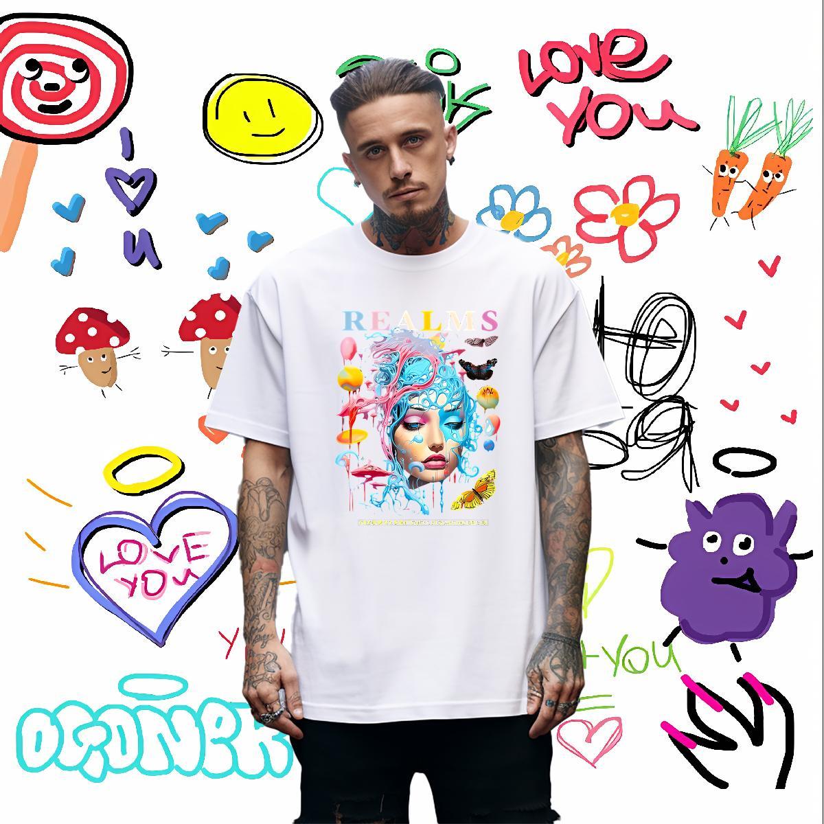 Cool Design women T-Shirts Daily Wear Tshirt for Man Woman 230g Cotton Fashion Casual Breathable Black Oversized Tees