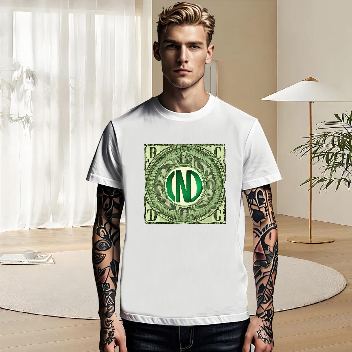 Designer Men Tees Street wear Hip Hop 100% Cotton 230g DIY Anime Short Sleeve Soft dollar T shirt New Designer Tops Shirt