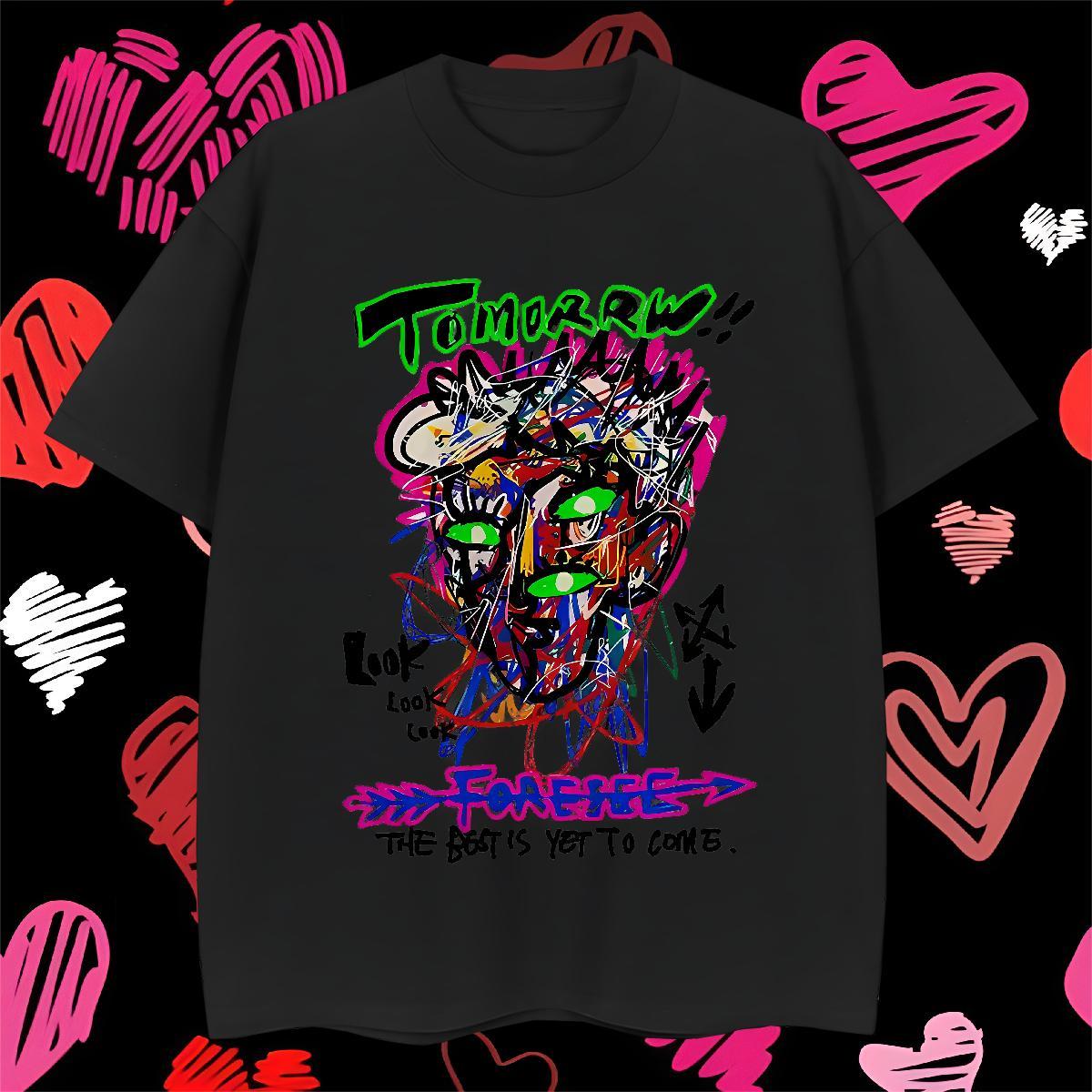 New Arrival graffiti Men Tees 230g 100% Cotton T Shirt For Man Customized Print Sport Breathable Soft Comfortable Tees Shirts