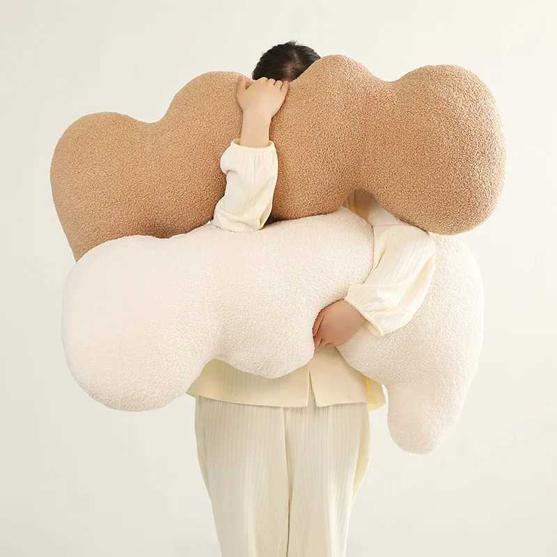 Nordic Style Flower Knot Plush Seat Cushions Pillow Toy Soft Cartoon Round Ball Stuffed Doll Sofa Kids Cushion Birthday GiftsXJ240821