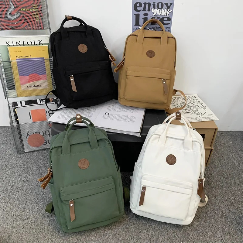 College Male Canvas Backpack Female Retro Travel Book Bag l Laptop Student Fashion Mens And Womens School Bag 240822