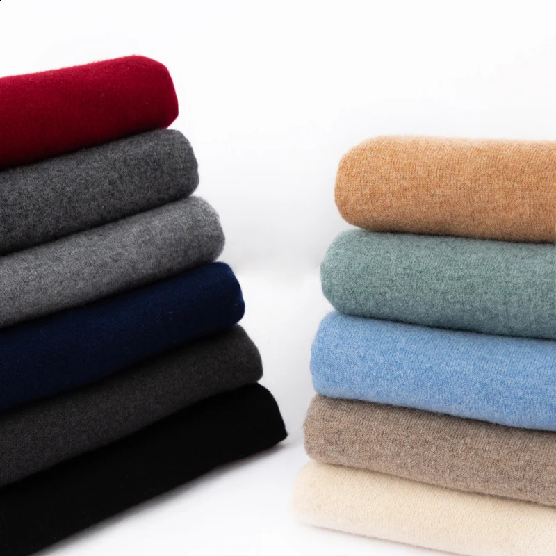 Autumn/Winter Cashmere Sweater Mens 100%Merino Wool Knit Pullover Business Casual Half High Collar Long Sleeve Sweater 240821