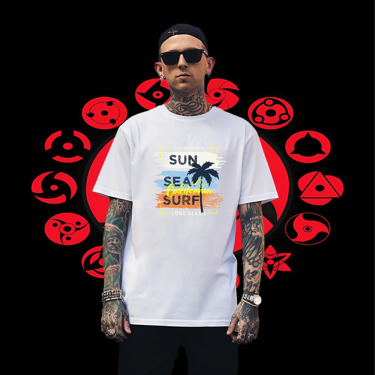 Cool Men Tops Tees Home Outdoor 230g 100% Cotton Custom Printing Breathable Short Sleeve tree T shirt Designer Fashion Tshirts