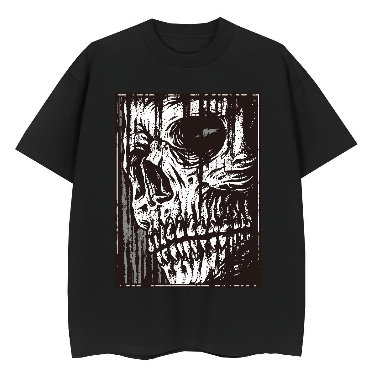 Designer T Shirt For Woman 230g Pure Cotton Breathable Hip Hop Street skull Couples T Shirts Free Shipping DIY Anime Printed Clothes