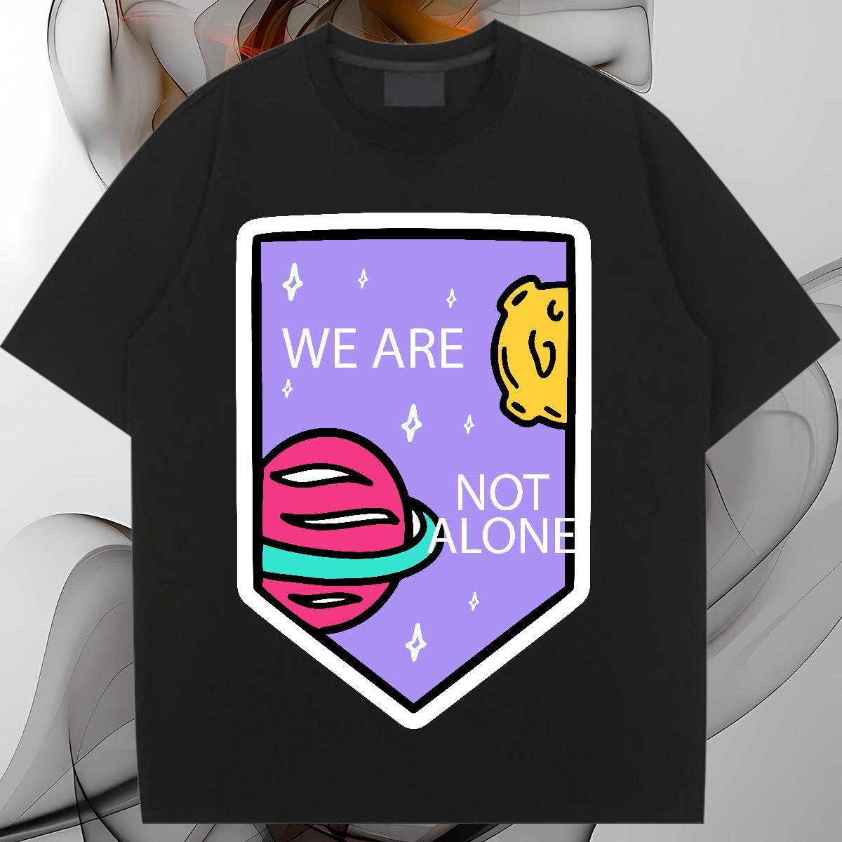 Brand Lady T shirt 230g 100% Cotton planet Home Outdoor T Shirts Women Short Sleeve O-Neck Customized Clothes