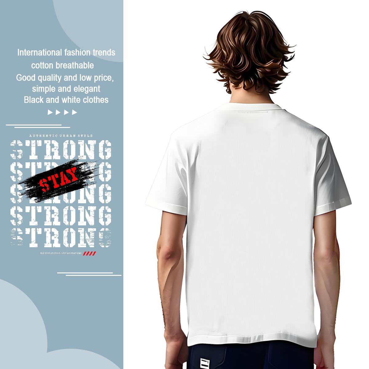 Loose Fit run Mens T Shirts Summer Casual Men Tees 230g Cotton Fashion Designer O Neck Short Sleeves White Plus Size Wear