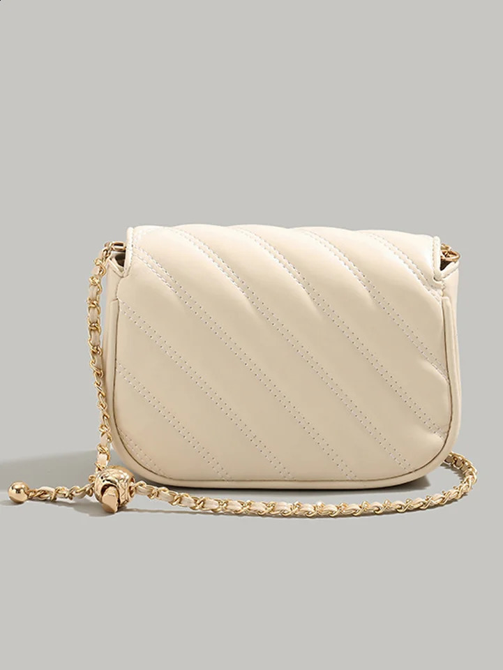 Womens 2024 niche texture embroidered chain bag crossbody underarm mini square 240821
