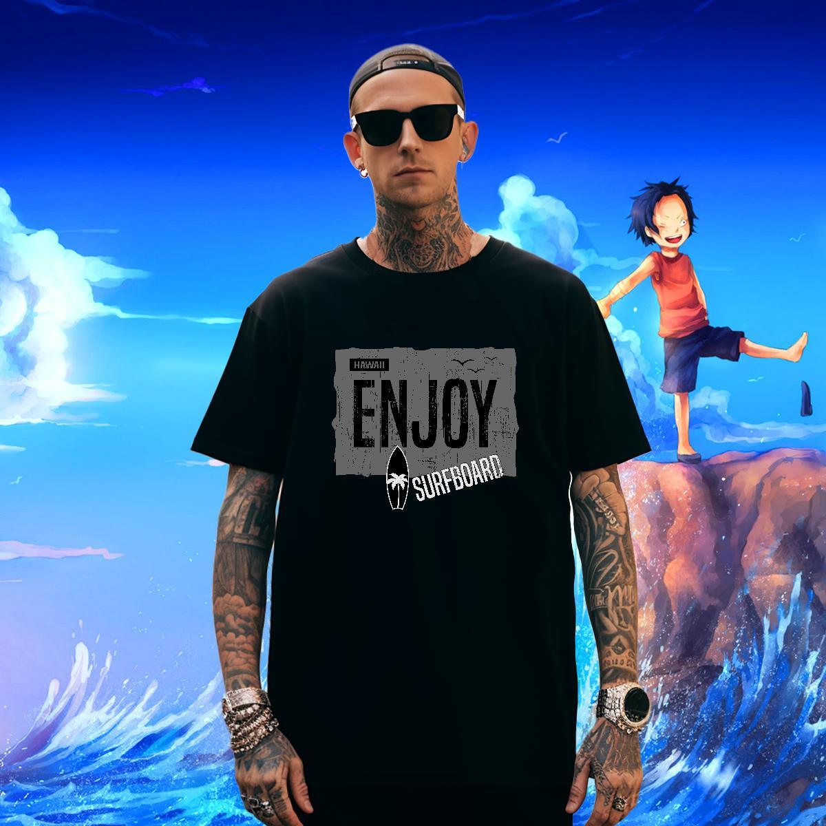 Designer Tshirt for Man Woman Anime Printing Street 230g Cotton Plus Size Cartoon Round Neck Short Sleeve stakeboarding T Shirt For Man 2024 Designer 